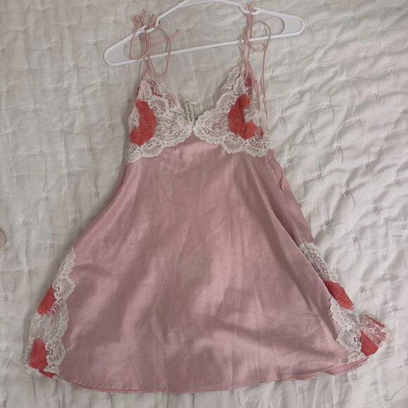 For Love & Lemons -- Sylvie Slip Dress -- Light Pink -- XXS - Picture 5 of 6